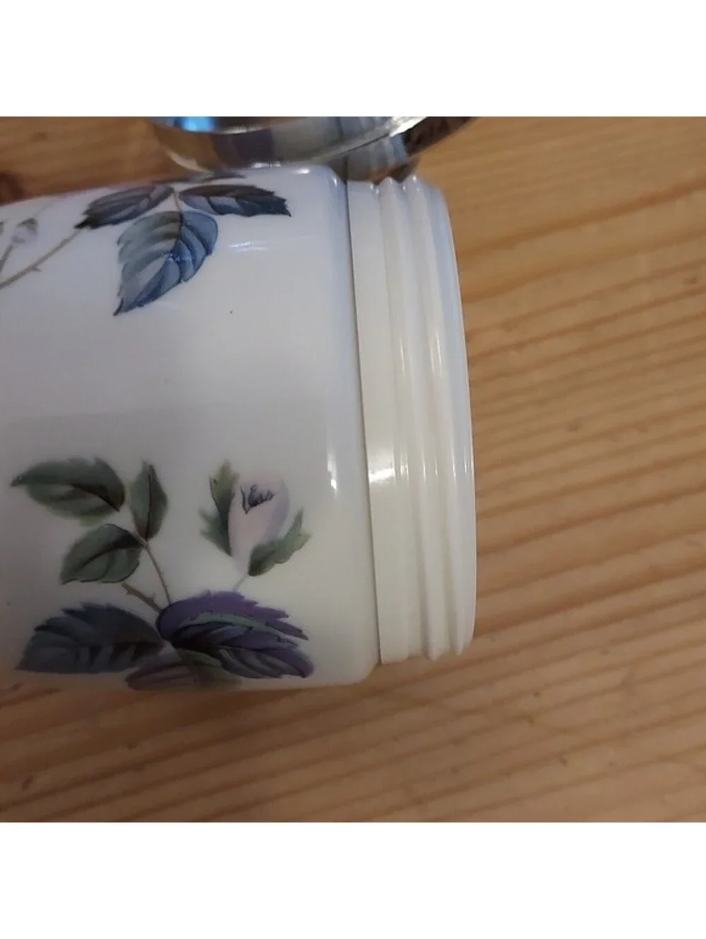 Royal Worcester egg coddler June Garland pattern